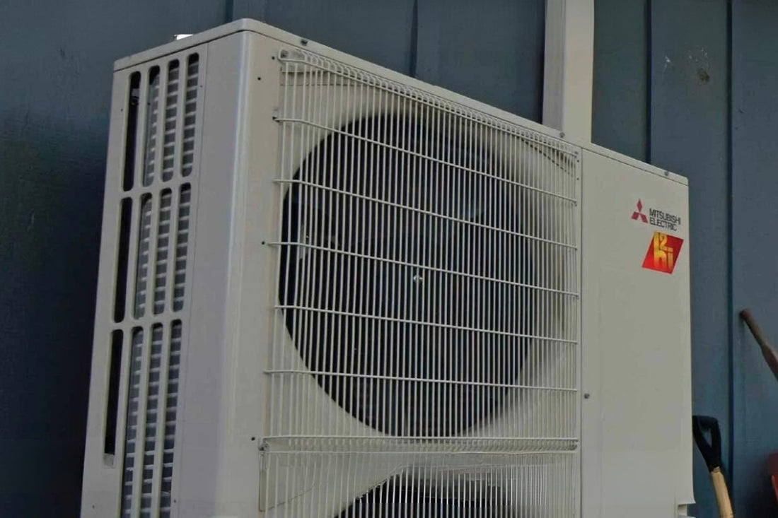The outdoor unit of Galen's heat pump.