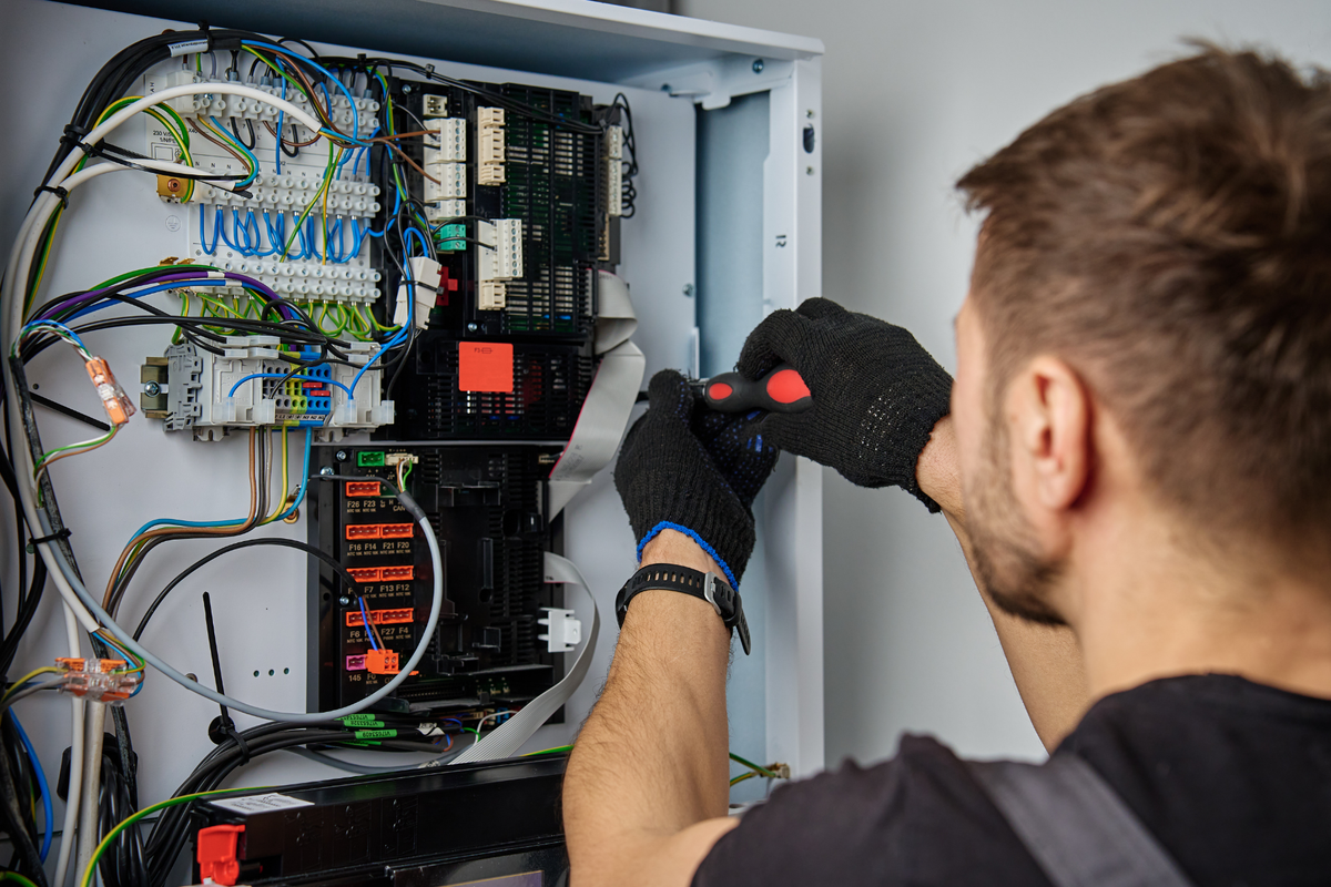 Electrical Panel Stock Photo